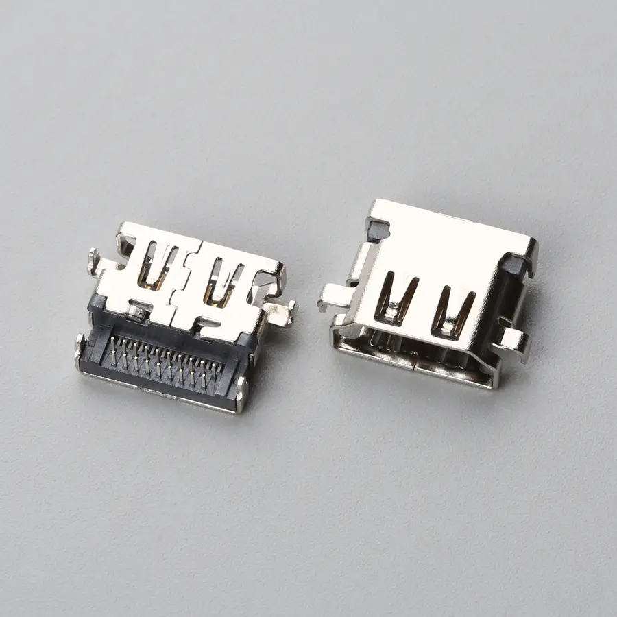 1.BHDF19B3N1214 HDMI AF 反向沉板DIP H=2.78mm