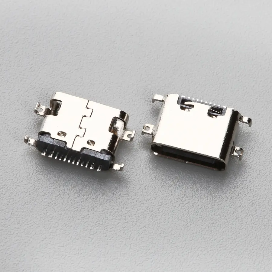 6.BUSF16B1N1369 USB TYPE C 16P 母座 沉板SMT H=1.60mm