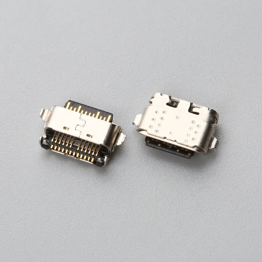 14.BUSF24B3N11249X USB TYPE C 24P 母座 沉板SMT H=1.60mm 带上盖