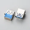 19.BUSF09L2N12182 USB3.0 AF 板上型DIP 带卷边带弯脚 PBT料