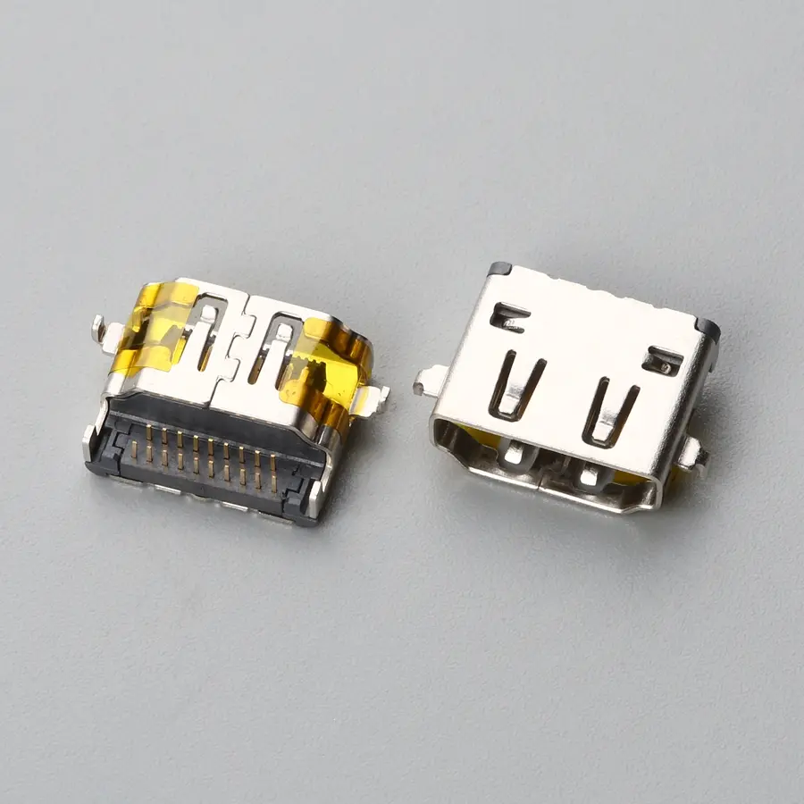 7.BHDF19B1N1251 HDMI AF 正向沉板 DIP H=2.43mm