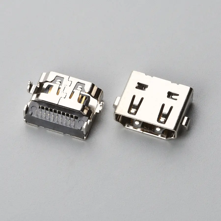 8.BHDF19B1N1270 HDMI AF 正向沉板 DIP H=4.37mm