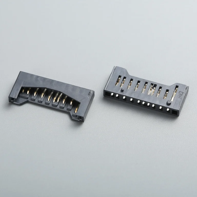 4.BSDF10B4M1109 SD 卡座 SMT 简易式 全塑黑色