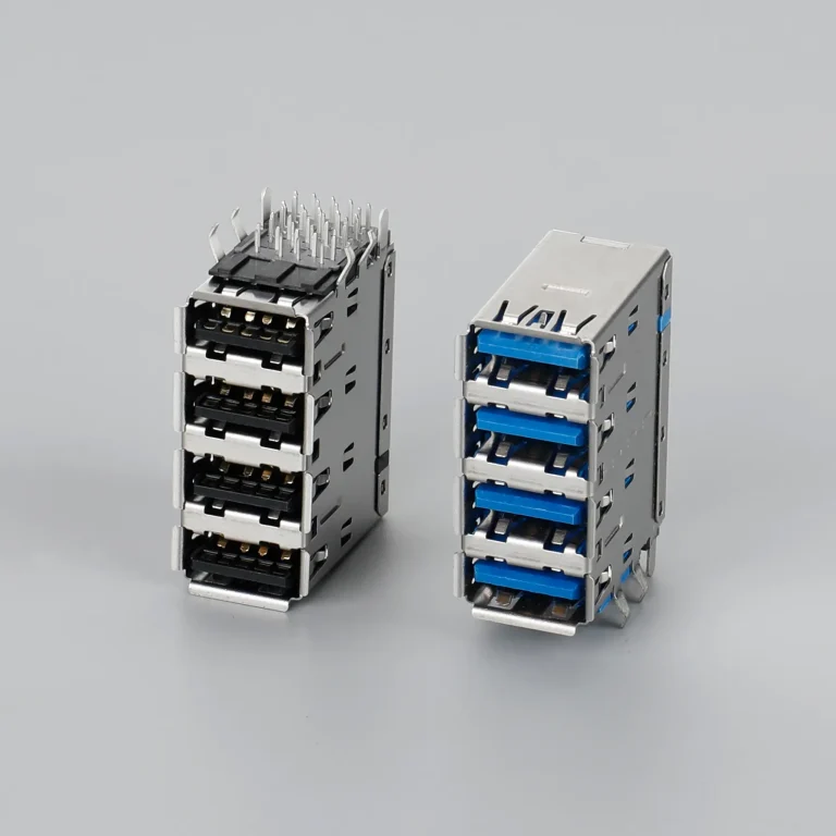 BUSF26B3N12236 四层USB3.0 AF 板上型DIP 带卷边弯脚