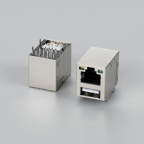 BRJF121B1N12141 RJ45+USB2.0 SERIES WITH LED